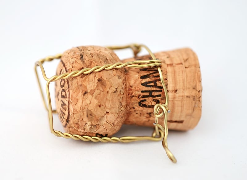 Wine cork keychains